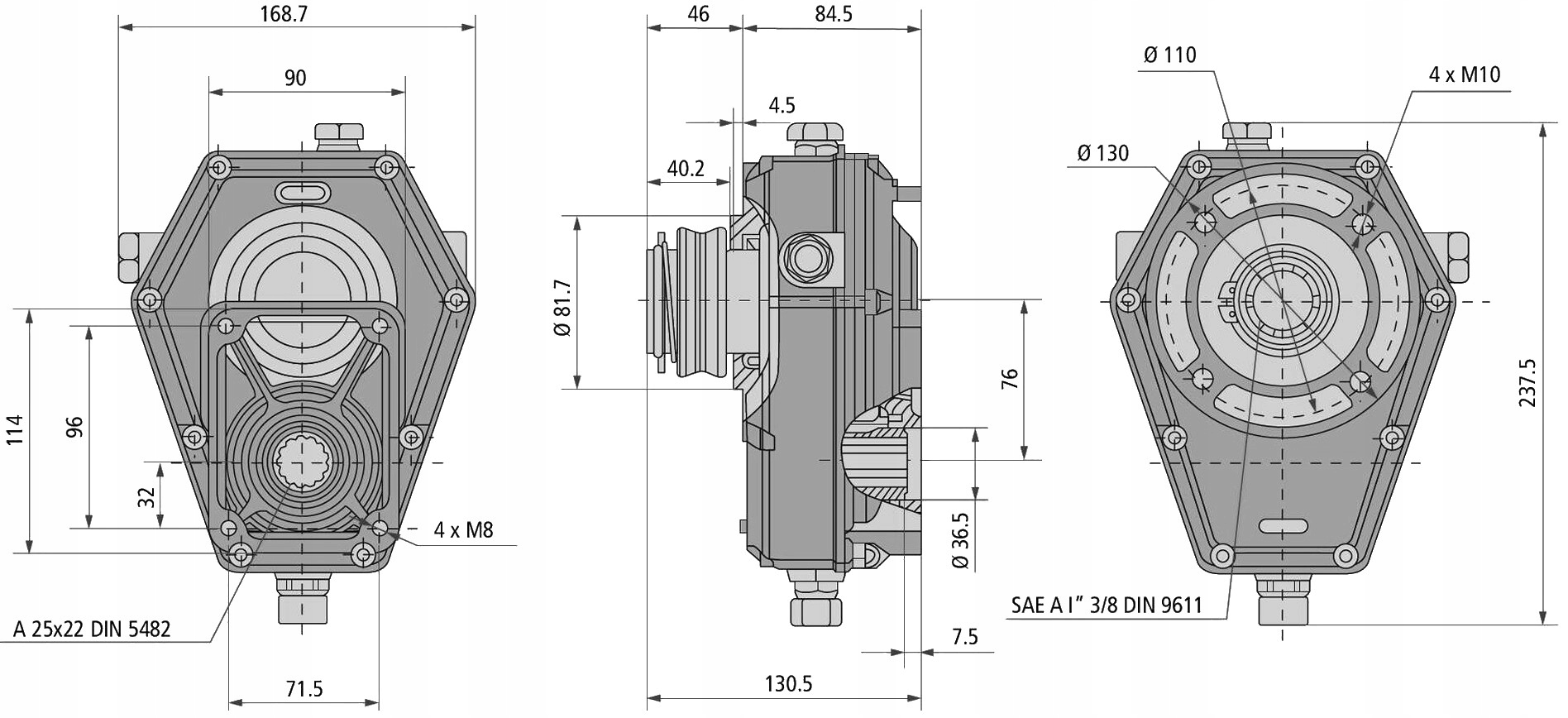 MULTIPLIKATOR WOM PRZEKŁADNIA POMPY 60004-6 1:3.8 Producent części SM