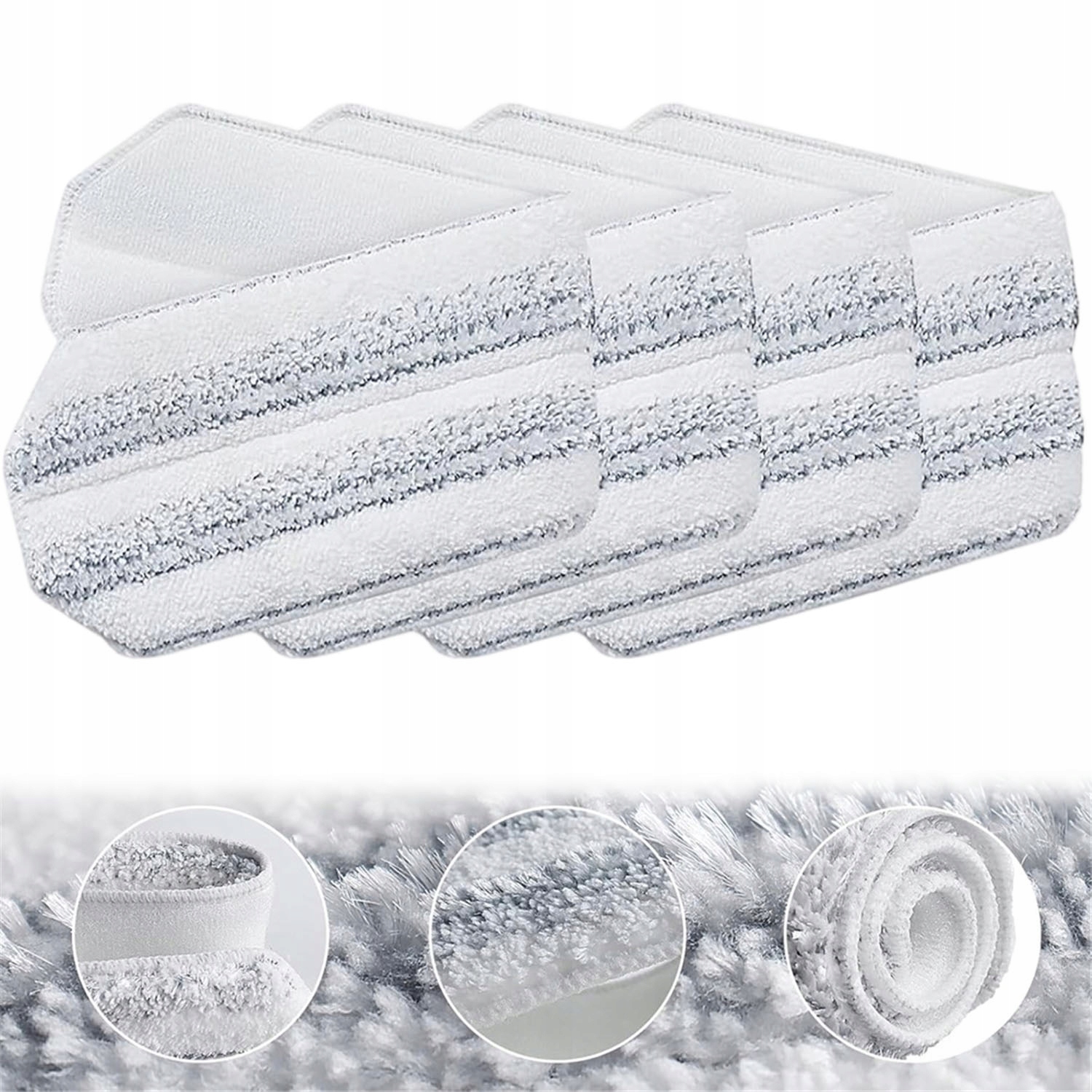 Levně 10 Kusů náhradních nástavců pro plochý mop účinně sbírá vlasy