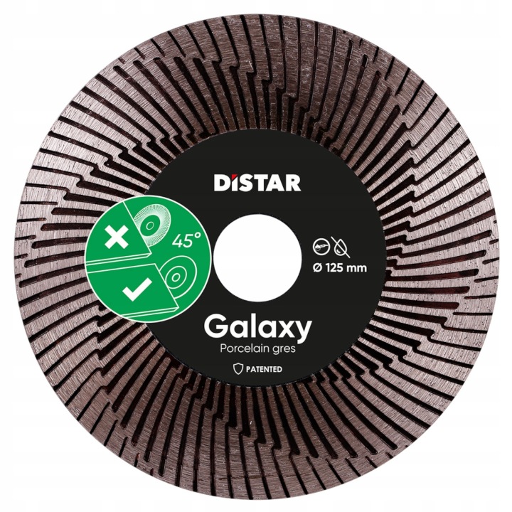 Tarcza diamentowa Distar Galaxy 125mm 45 stopni ceramika gres premium
