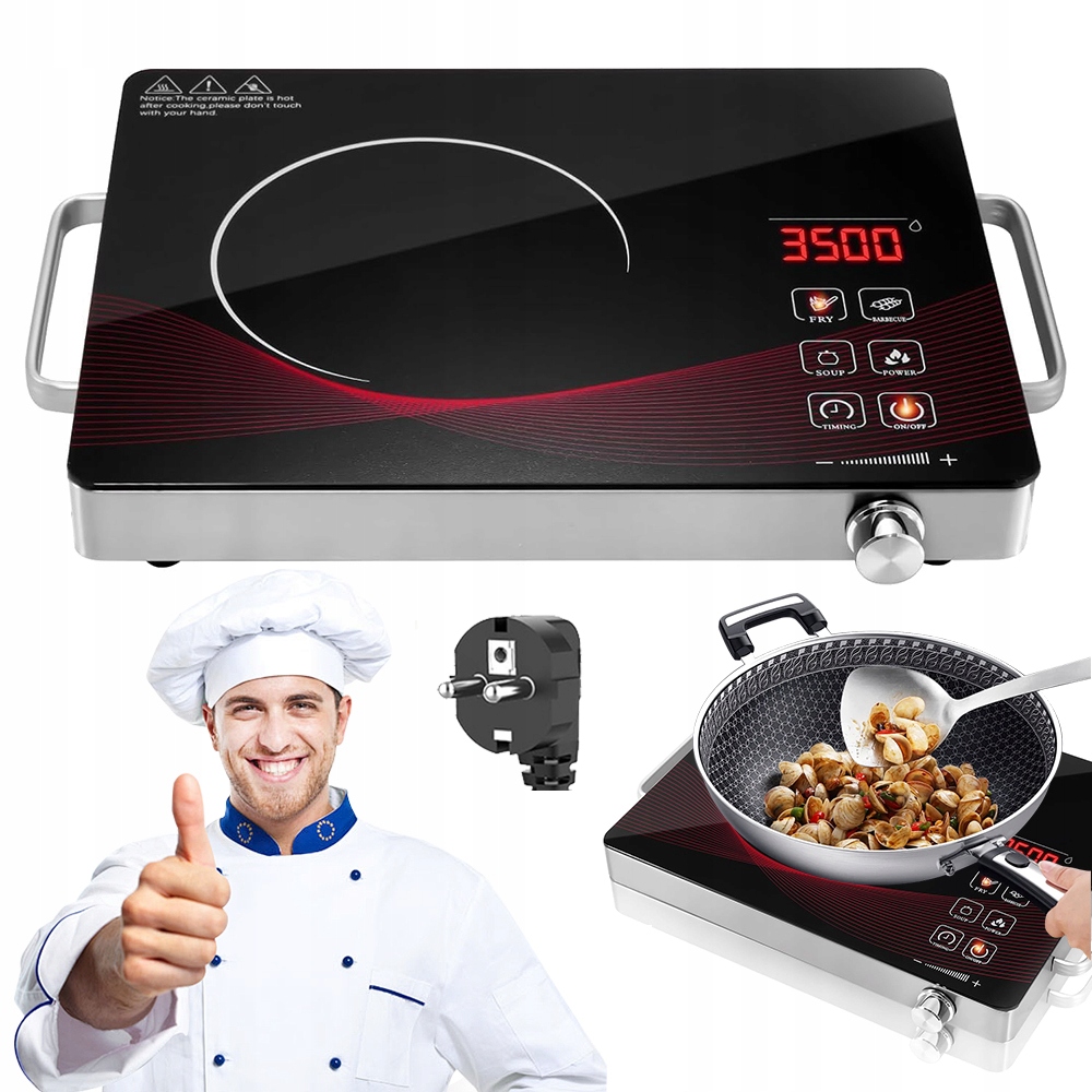 Kuchenka Indukcyjna Turystyczna Jednopalnikowa Mocna 4 Tryby Gotowania