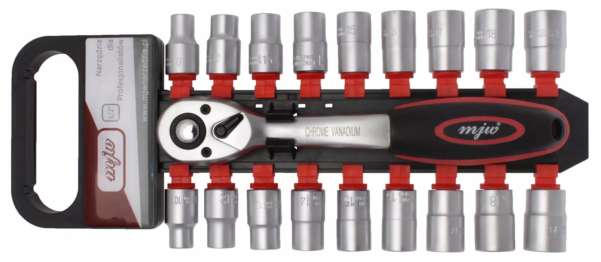Sada nástrčných klíčů 1/2 6-hran a 12-hran s ráčnou Mjw