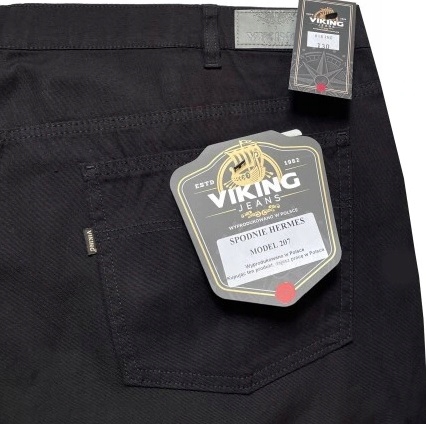14XL Viking Kalhoty Streč Klasik Černý Pas 154 cm