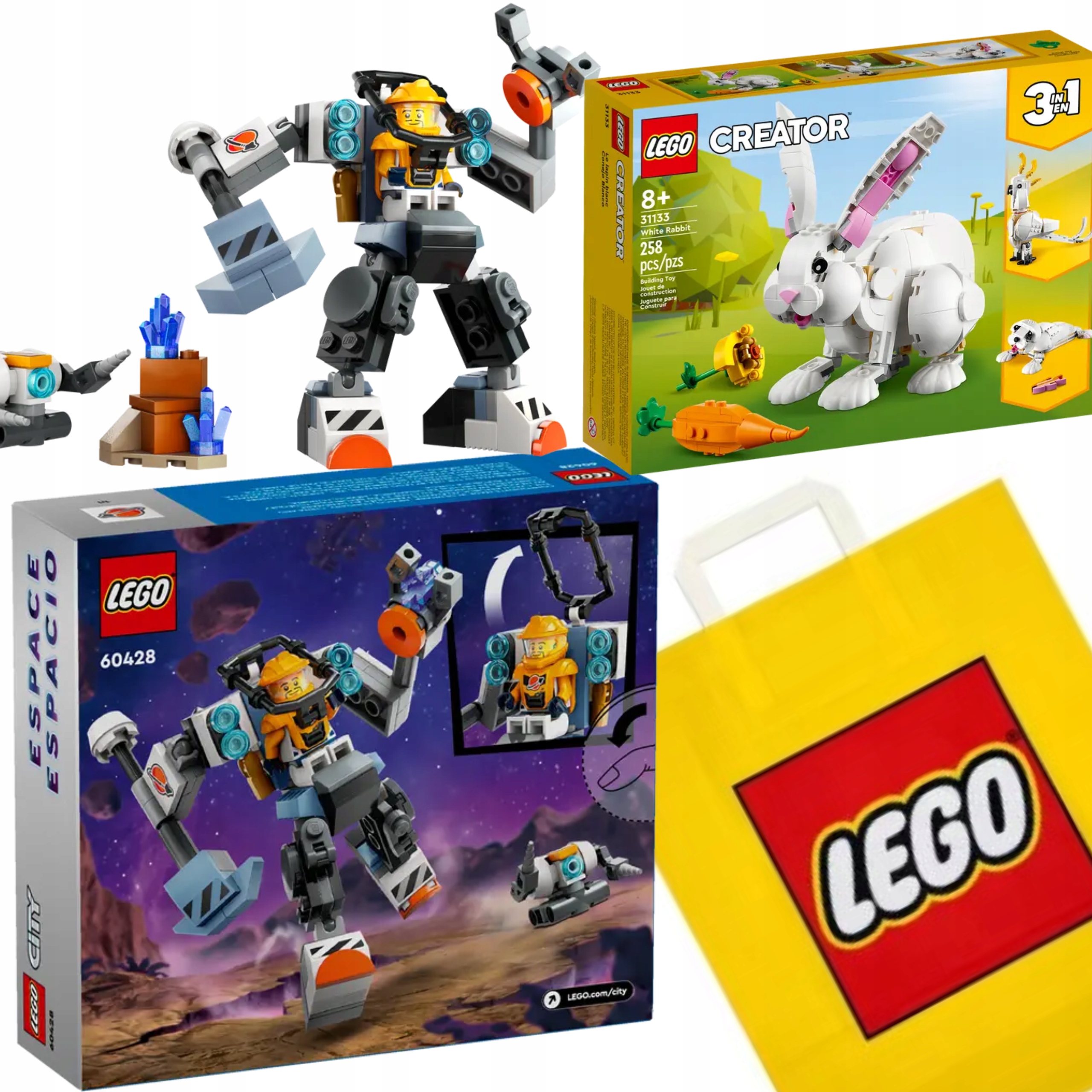 Lego City 60428 Vesmírný Robot Lego 31133 Dárek Dárek Taška Lego