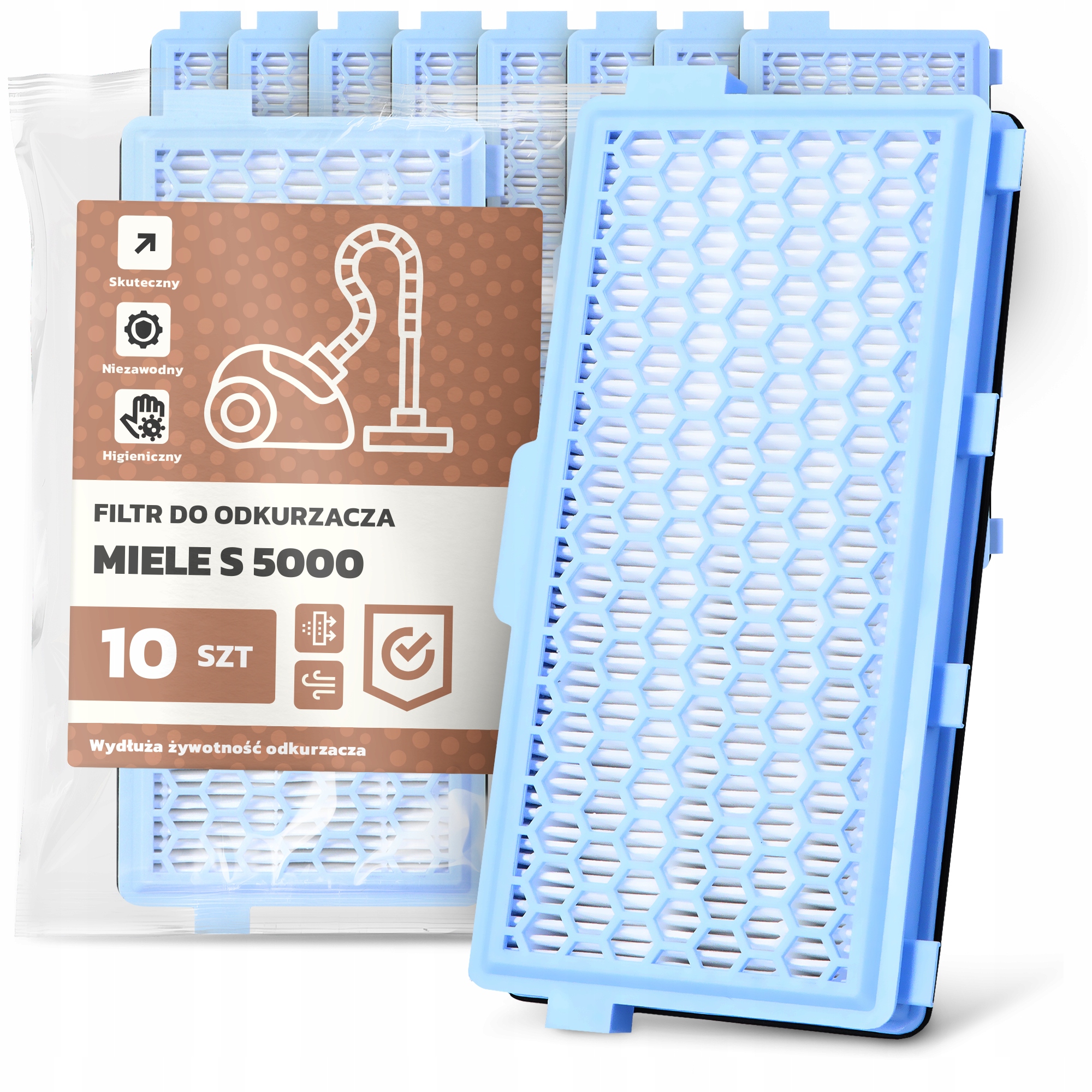 10 x Vzduchový Filtr Pro Vysavač Miele S 5000 Hepa Filtry