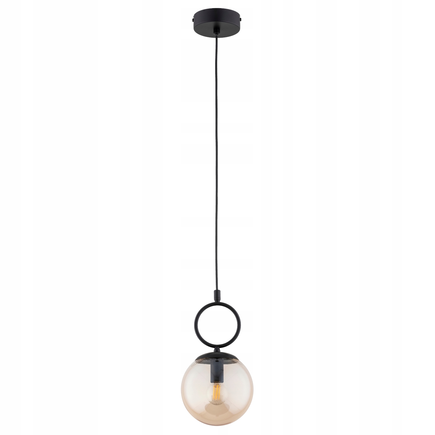 Alfa Sitro závěsná lampa koule černo-jantarová 1xE14 10W