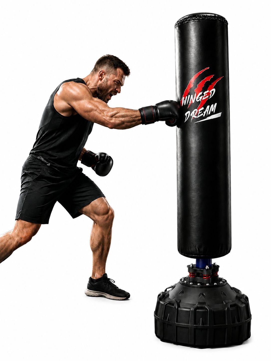 Worek Bokserski Stojący Anti-shock 180 CM Ze Stabilną Podstawą -przyssawki