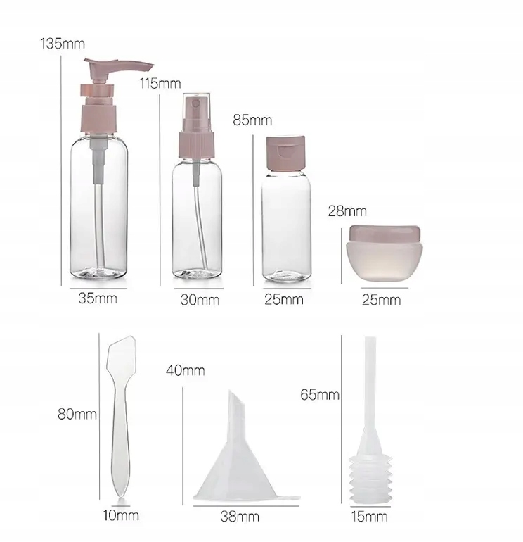 Zestaw pojemników podróżnych na kosmetyki | 11 elementów Marka bez marki