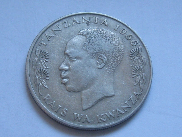 nr113 Tanzania Moneta 1 Shilling 1966