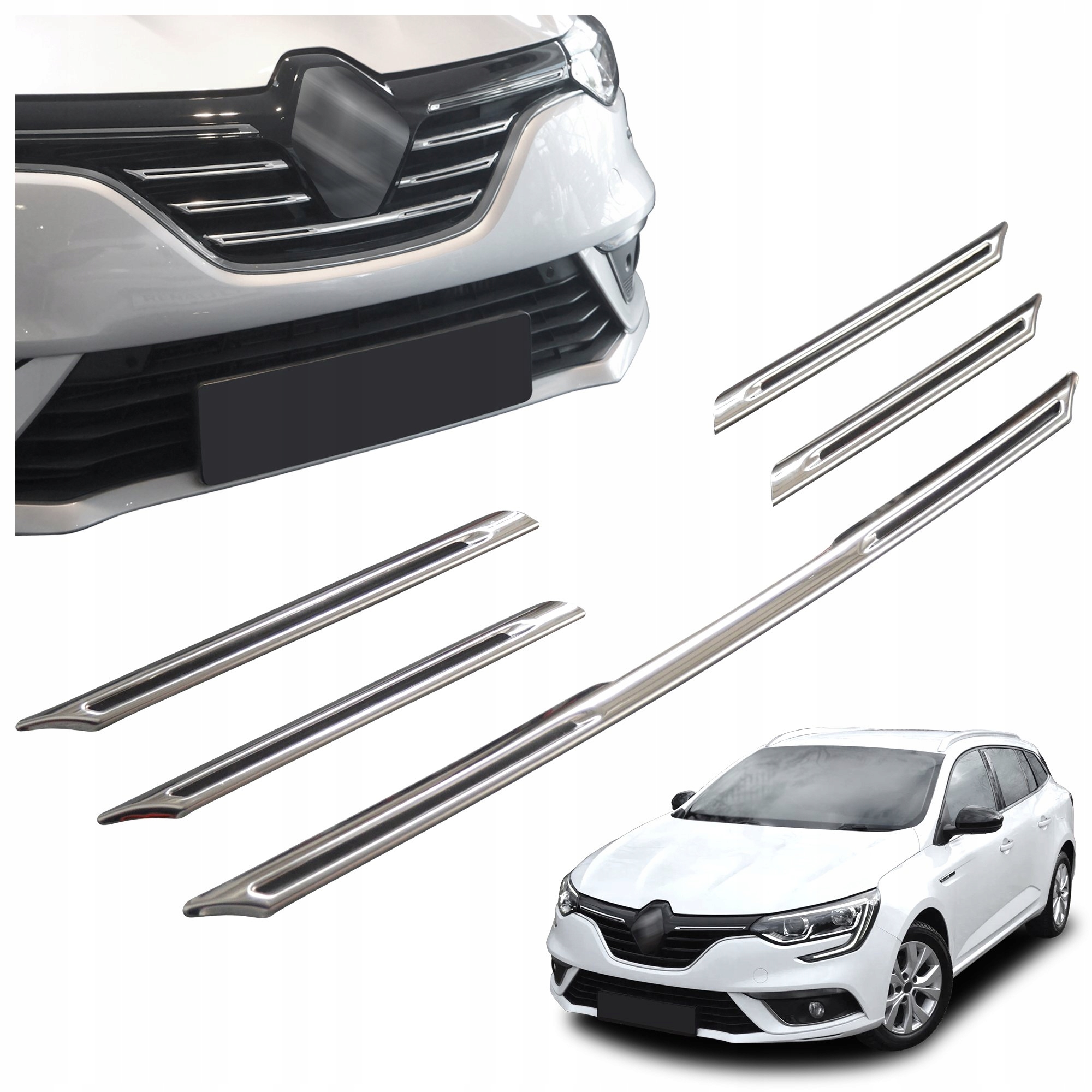 Lišty predného grilu pre Renault Megane IV 2016-2020 Kombi