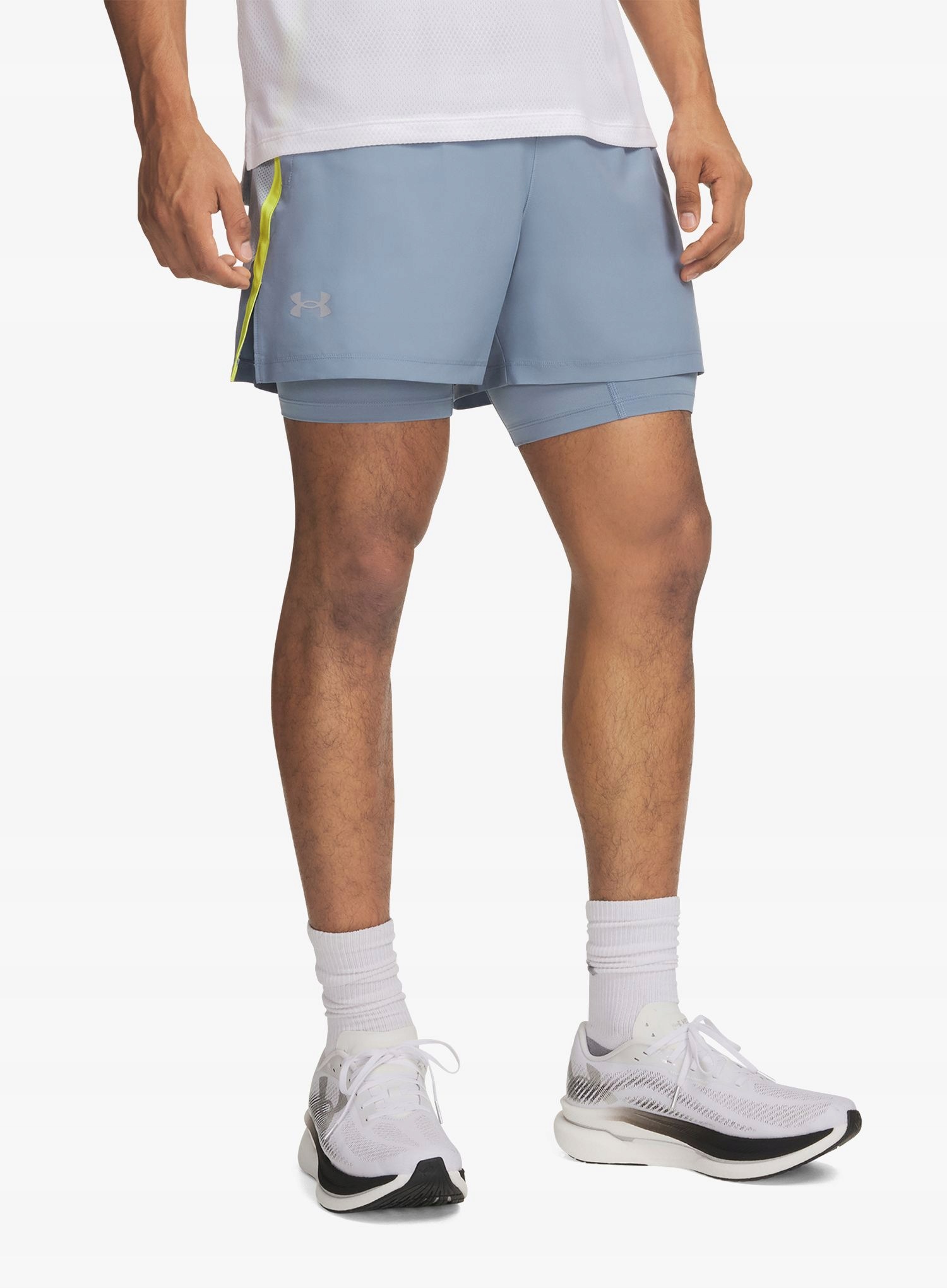 Spodenki do biegania Under Armour Launch 5 inch 2-in-1 Short blue wind XL