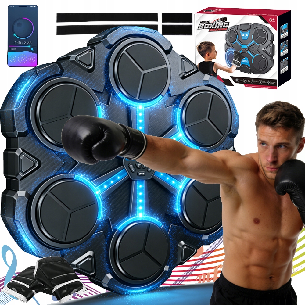 Muzyczna Maszyna Do Boksu Fitness Ścienna Led Bluetooth Oszczędza Miejsce