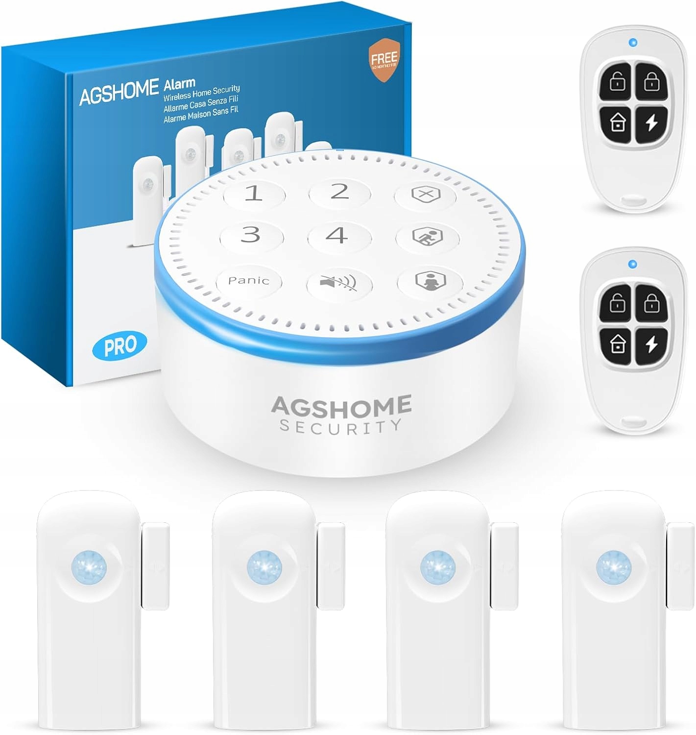 Sada Alarmů Agshome 8-DÍLNÁ Wi-fi Smart Alarmová Klávesnice Wi-fi