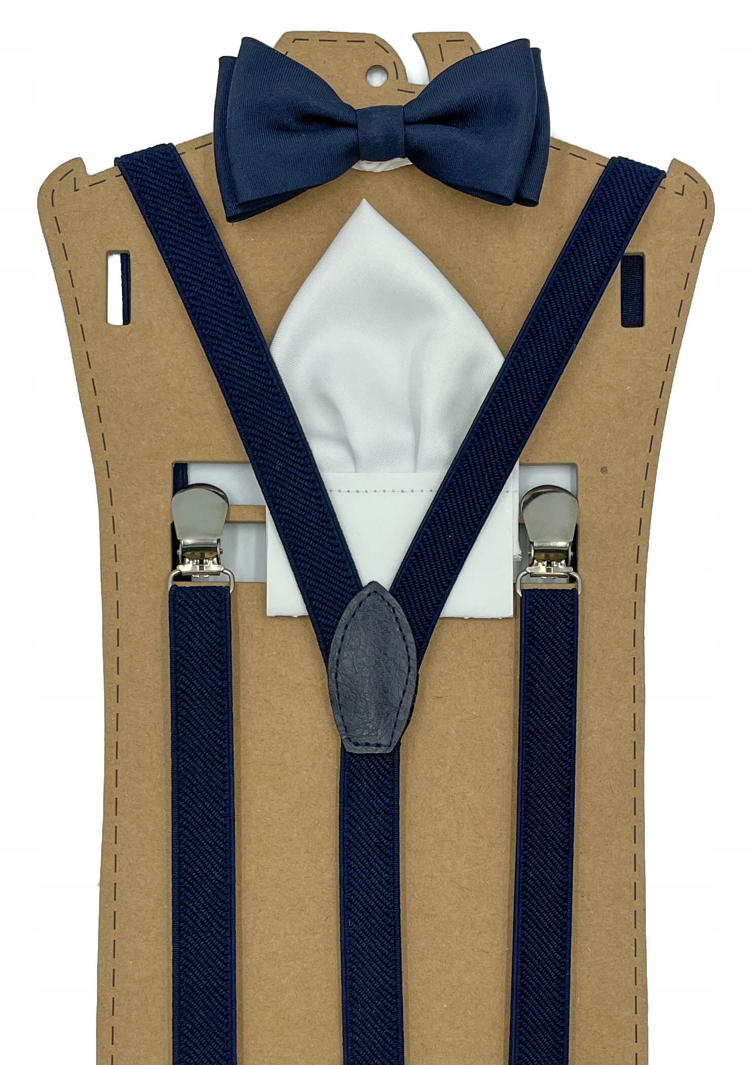 Granatowe szelki chłopięce dziecięce jednokolorowe