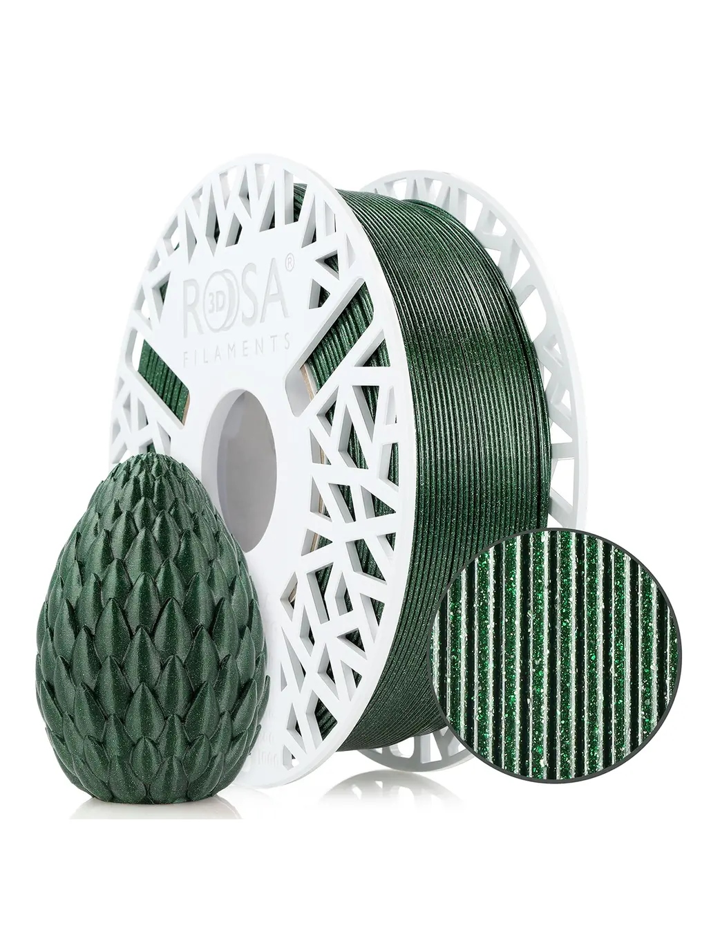 Filament 3D Rosa3D Pet-g Hs Galaxy Green 1kg 1,75mm High Speed