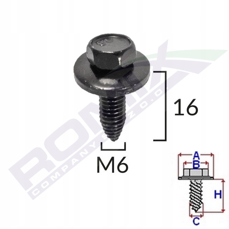 

Śruba z podkładką M6x18 mm uniwersalna x5szt