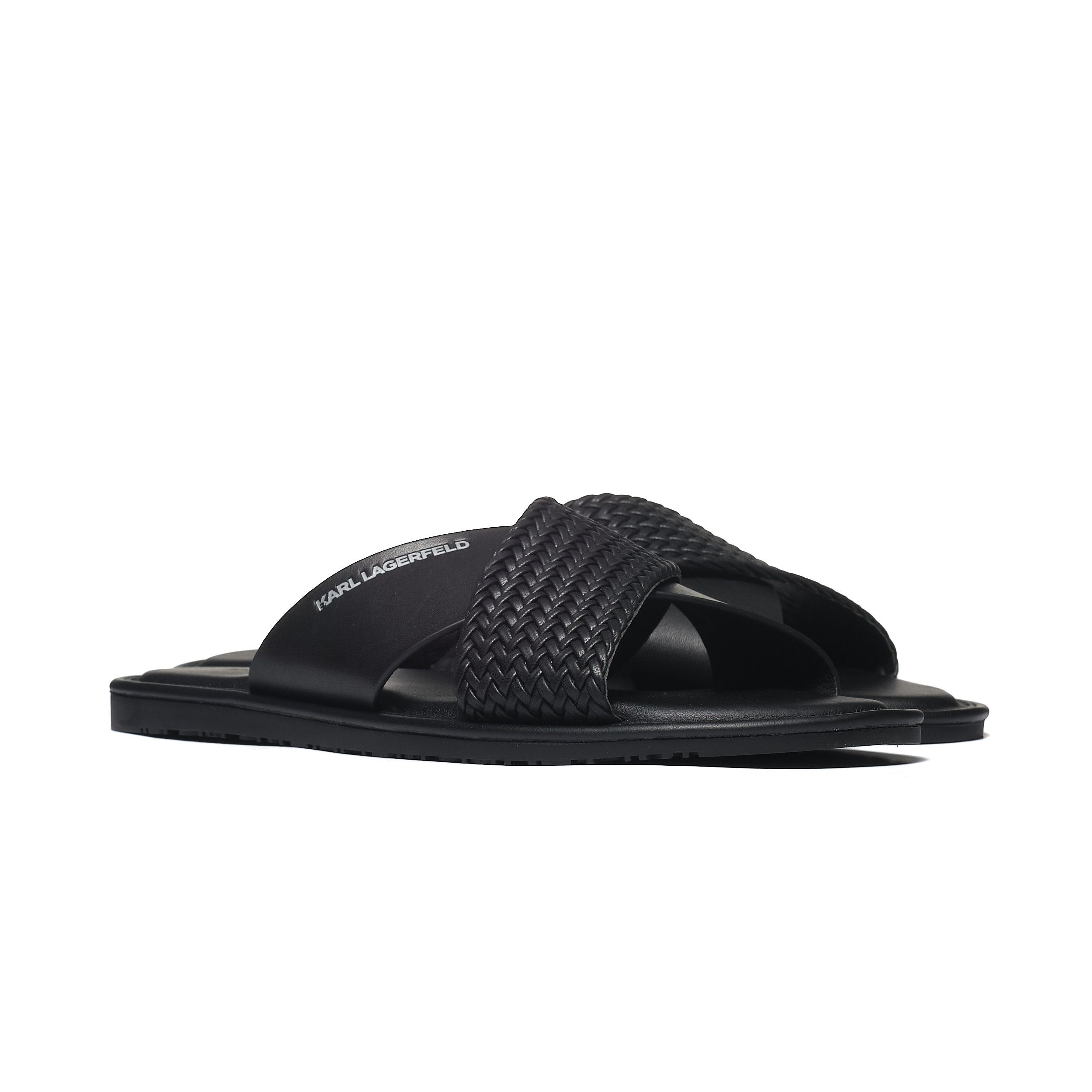 Nazouváky Karl Lagerfeld Kastor IV Kross Strap Sandal KL7021 Černá 46 Unisex
