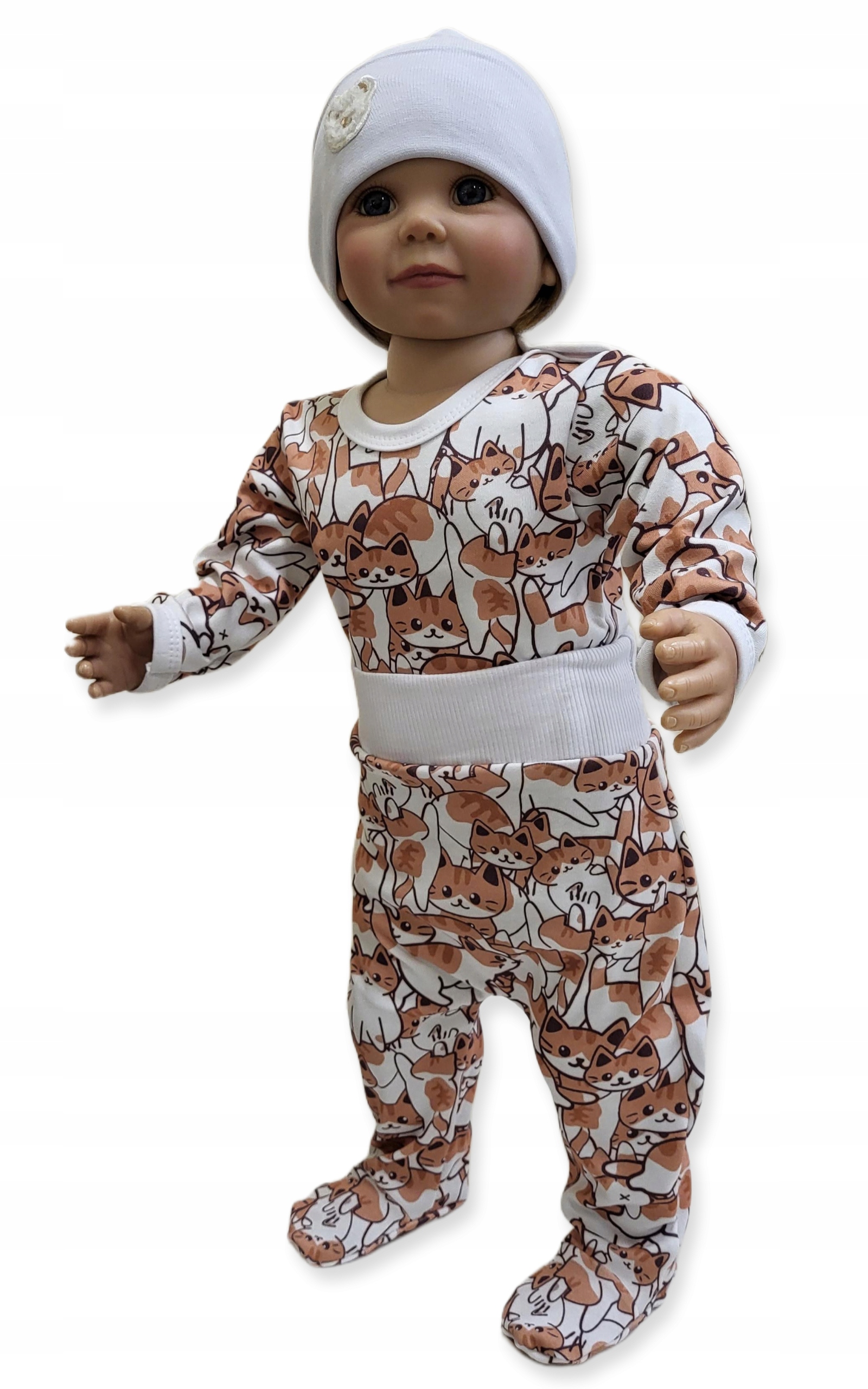 PÓŁŚPIOCHY 68 spodenki BEZUCISKOWE niemowlęce od PRODUCENTA w KOTKI Liczba sztuk w ofercie 1 szt.