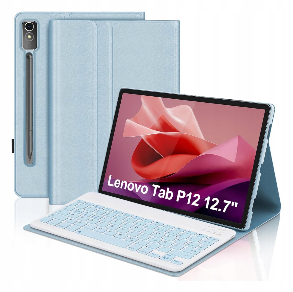 Pouzdro s klávesnicí pro Lenovo Tab P12 TB370, pouzdro s klapkou, pouzdro