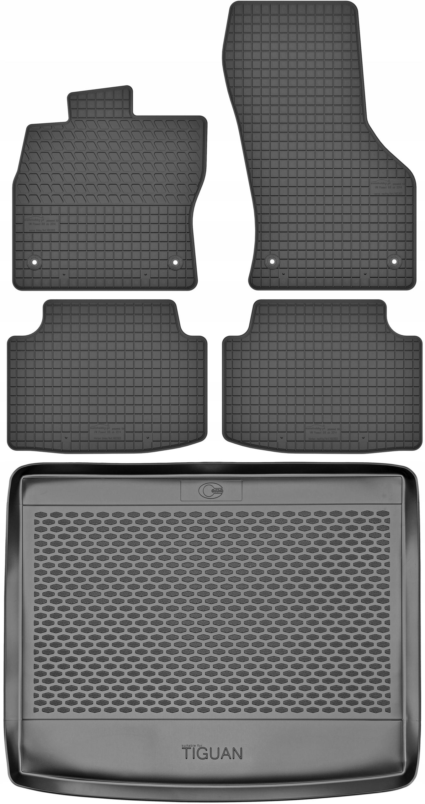 Volkswagen Tiguan II Suv od roku 2016 Sada Koberce batožinový priestor