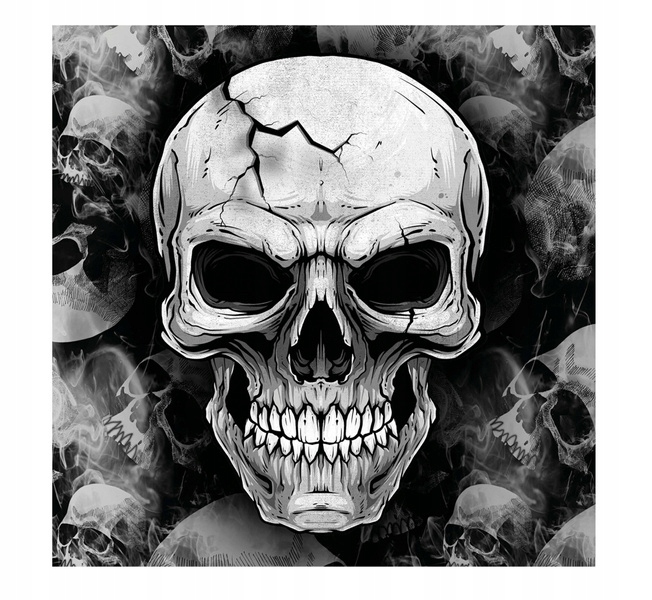 SERWETKI PAPIEROWE CZASZKI CZASZKA 33X33 CM 12 SZT. HALLOWEEN