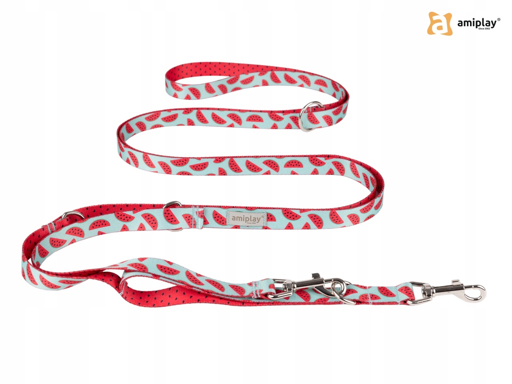 Amiplay BeHappy Watermelon Smycz regulowana 8in1 rozm. S