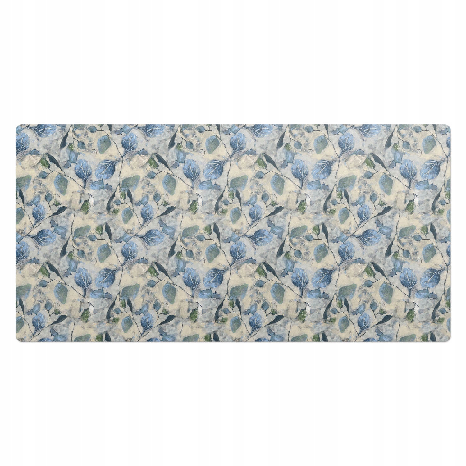 Protiskluzová podložka na psací stůl s motivem Akvarijní motiv listů 100 x 50 cm