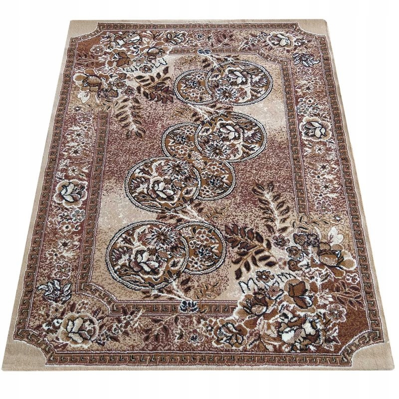 Dywan 180x250 cm brązowy klasyczny do salonu prostokątny Dywanpol