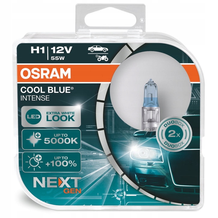

Żarówki Osram Cool Blue Intense Nextgen H1 2SZT.