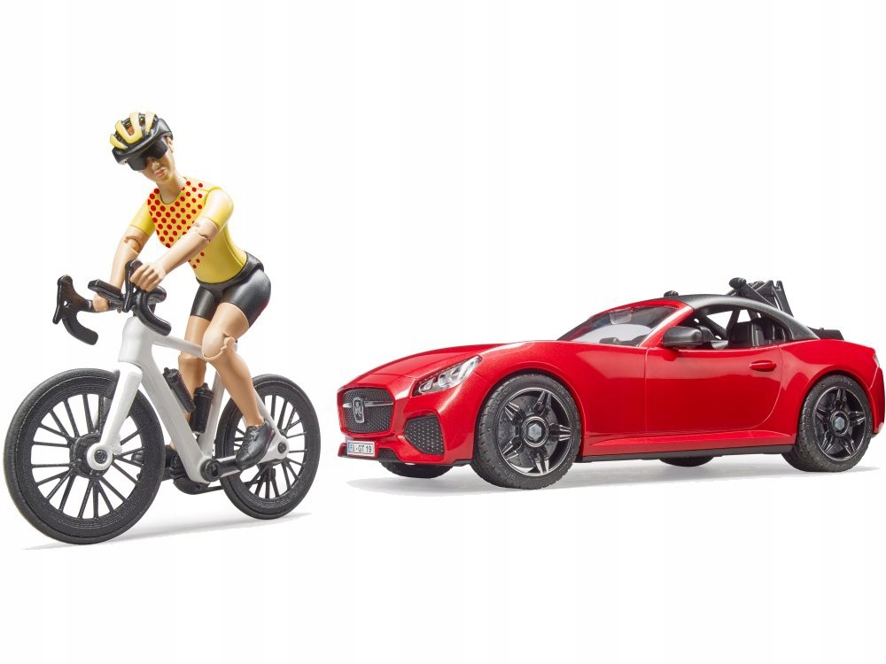 Bruder 03485 Auto Roadster z figurką i rowerem Kod producenta 03485