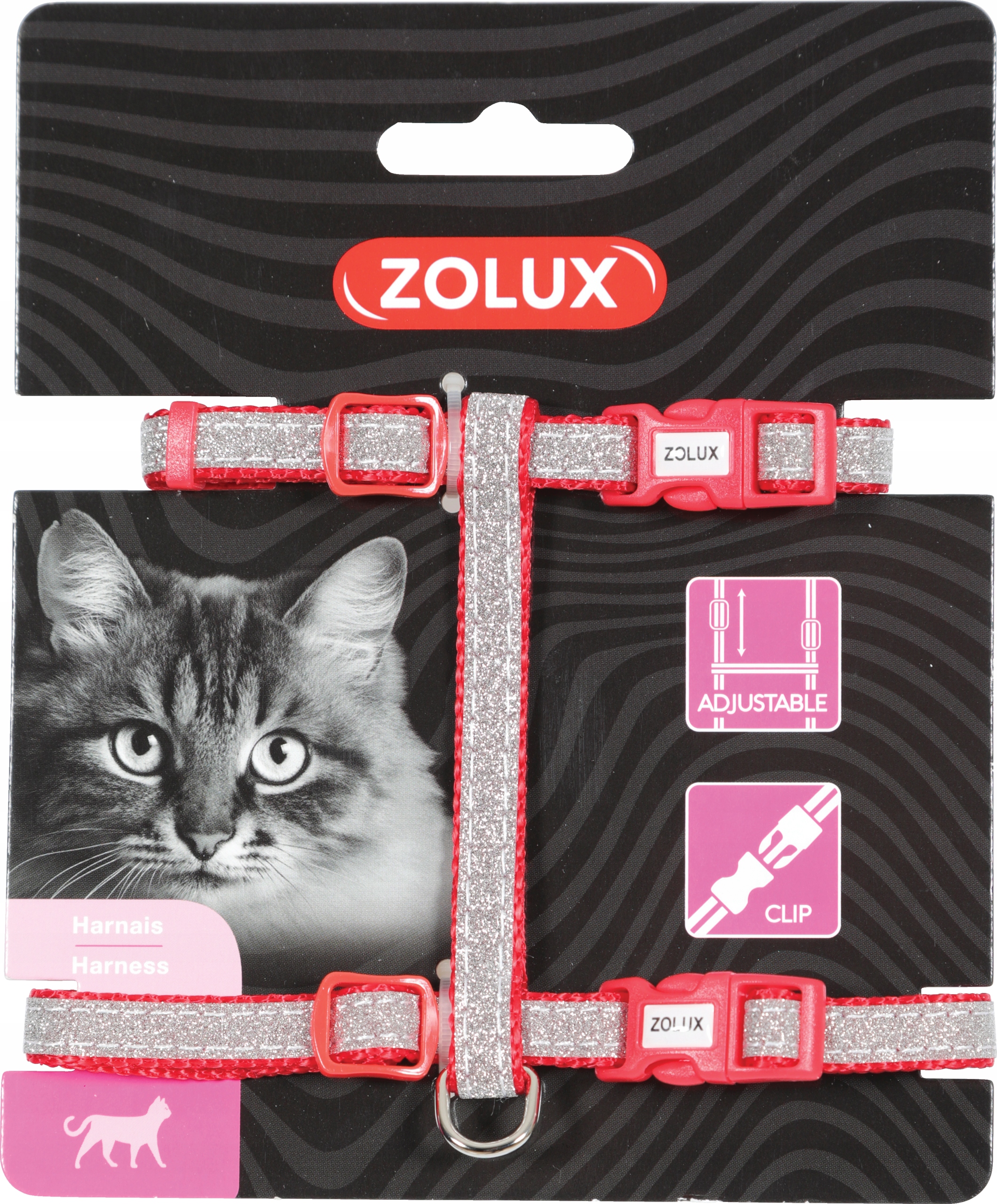 

Zolux Szelki Regulowane Shiny Dla Kota Czerwone