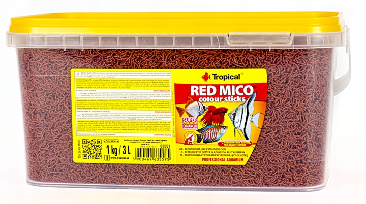 Tropical Red Mico Colour Sticks Pokarm pałeczki wybarwiający 3l/1kg