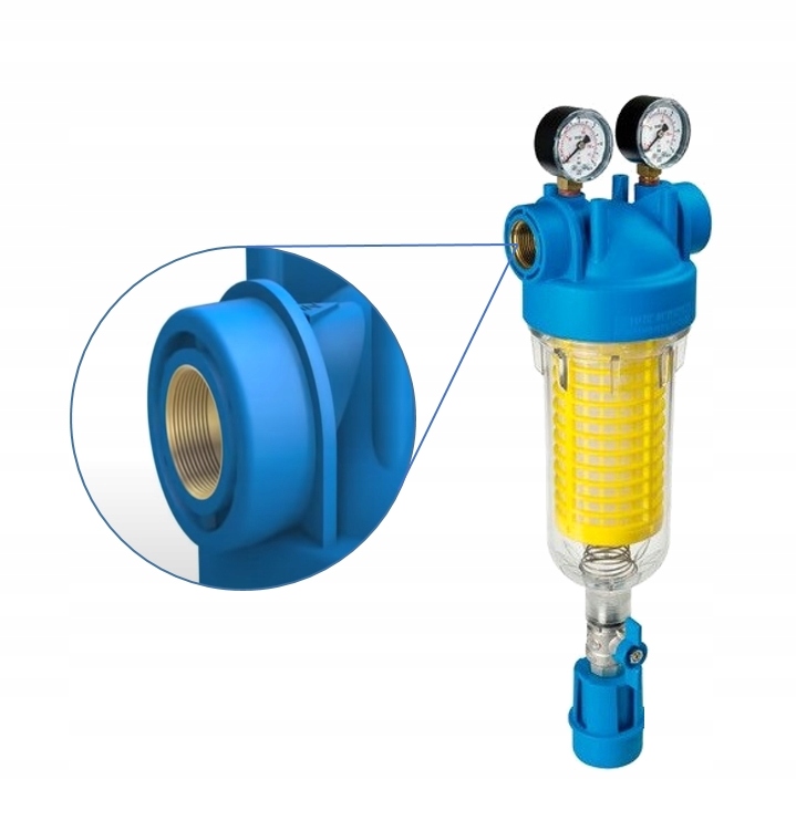 Samoczyszczący filtr wody z manometrami Hydra GW1 Model Hydra