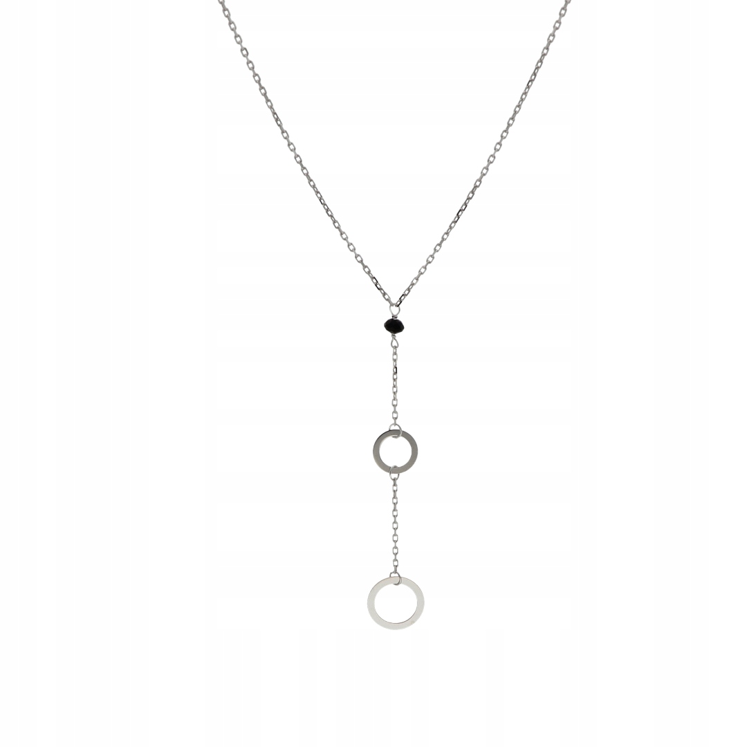 Náhrdelník s kravatou s kroužkem a sponami stříbro