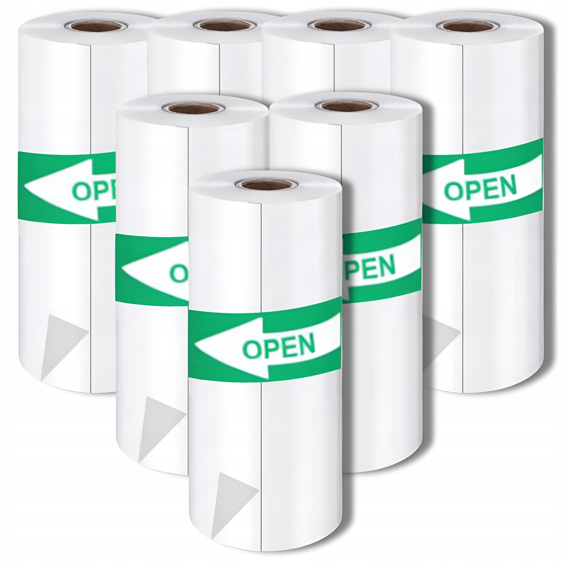 7xPAPIER TERMICZNY ROLKA SAMOPRZYLEPNA DO DRUKARKI APARATU NATYCHMIASTOWEGO