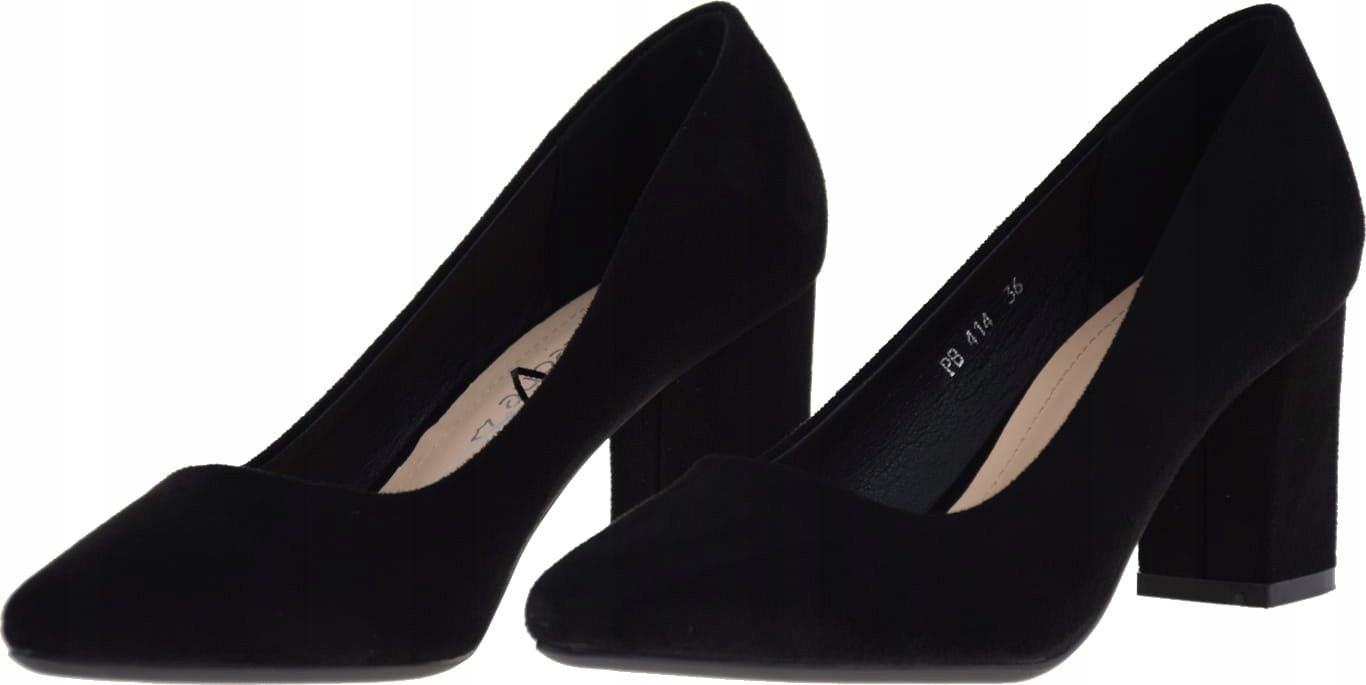 Sergio Leone czółenka damskie Pb 414 czarny mic słupek r, 37