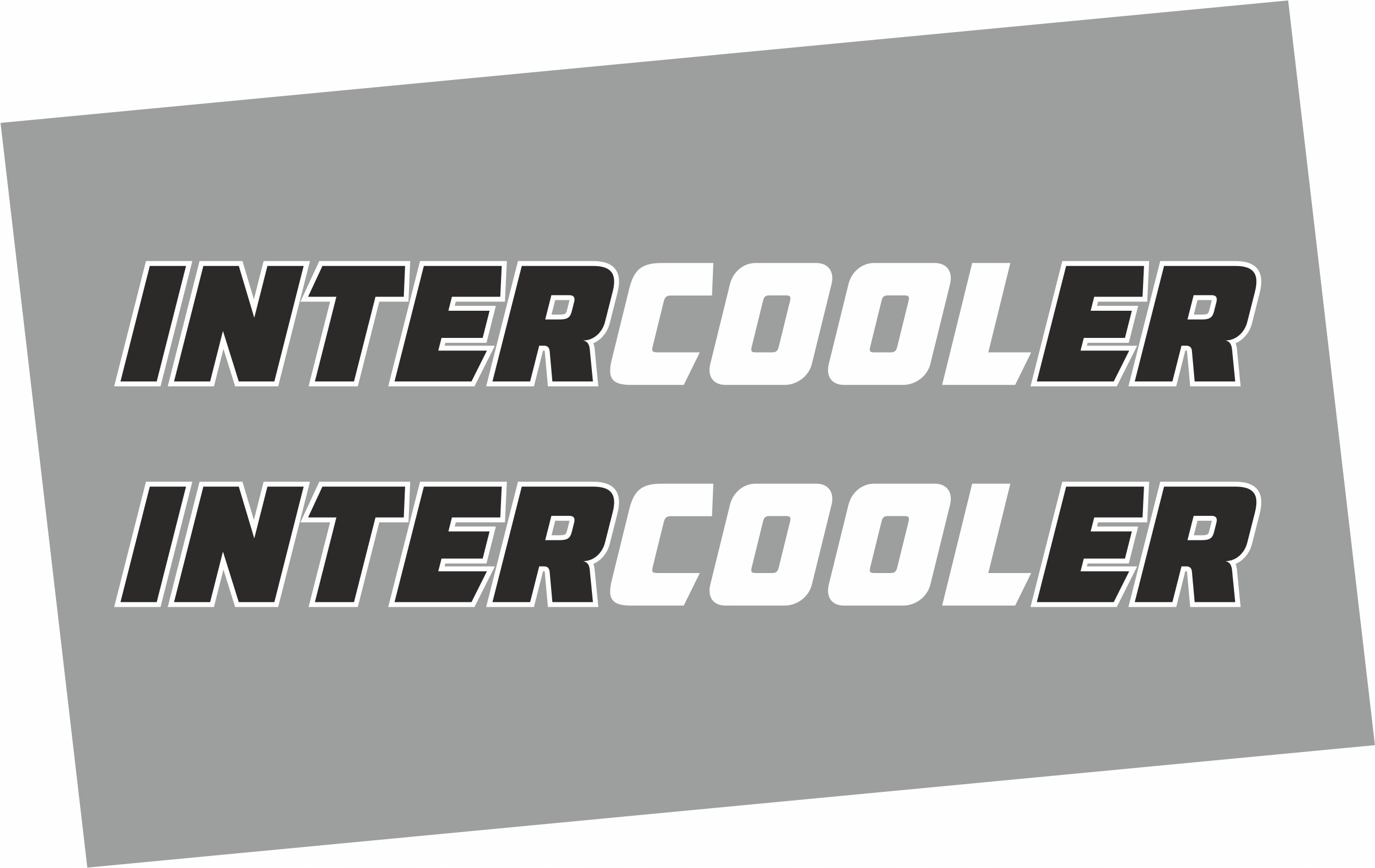 Naklejki, komplet naklejek Intercooler na boczną szybę Tir Daf Volvo Scania