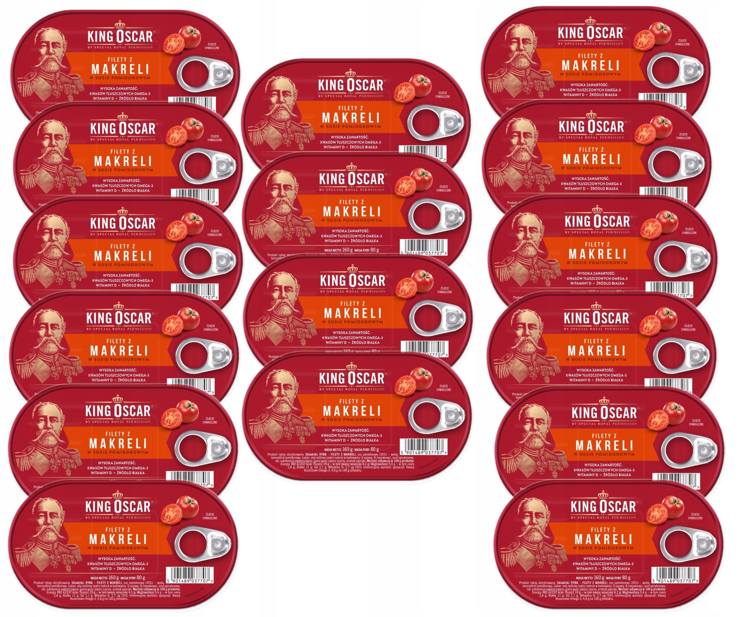 Levně King Oscar Fil. z makrely v rajčatech 160gx16 Ks.