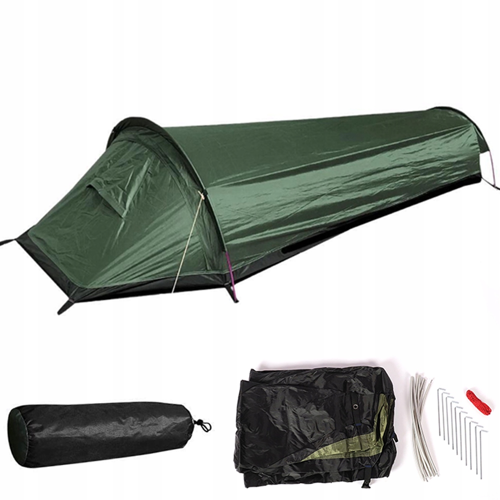 Namiot Turystyczny Kempingowy 1 Osobowy Wodoodporny 1 Wejścia 50*220CM