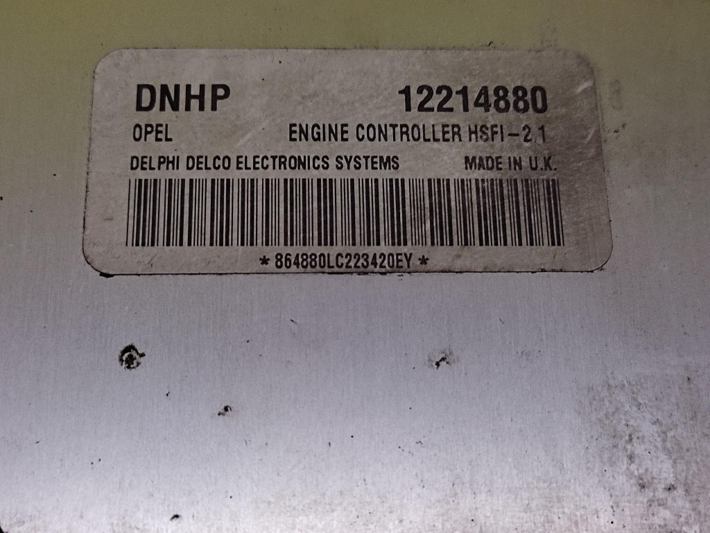 OPEL ZAFIRA 1.6 control unit of the engine 12214880
