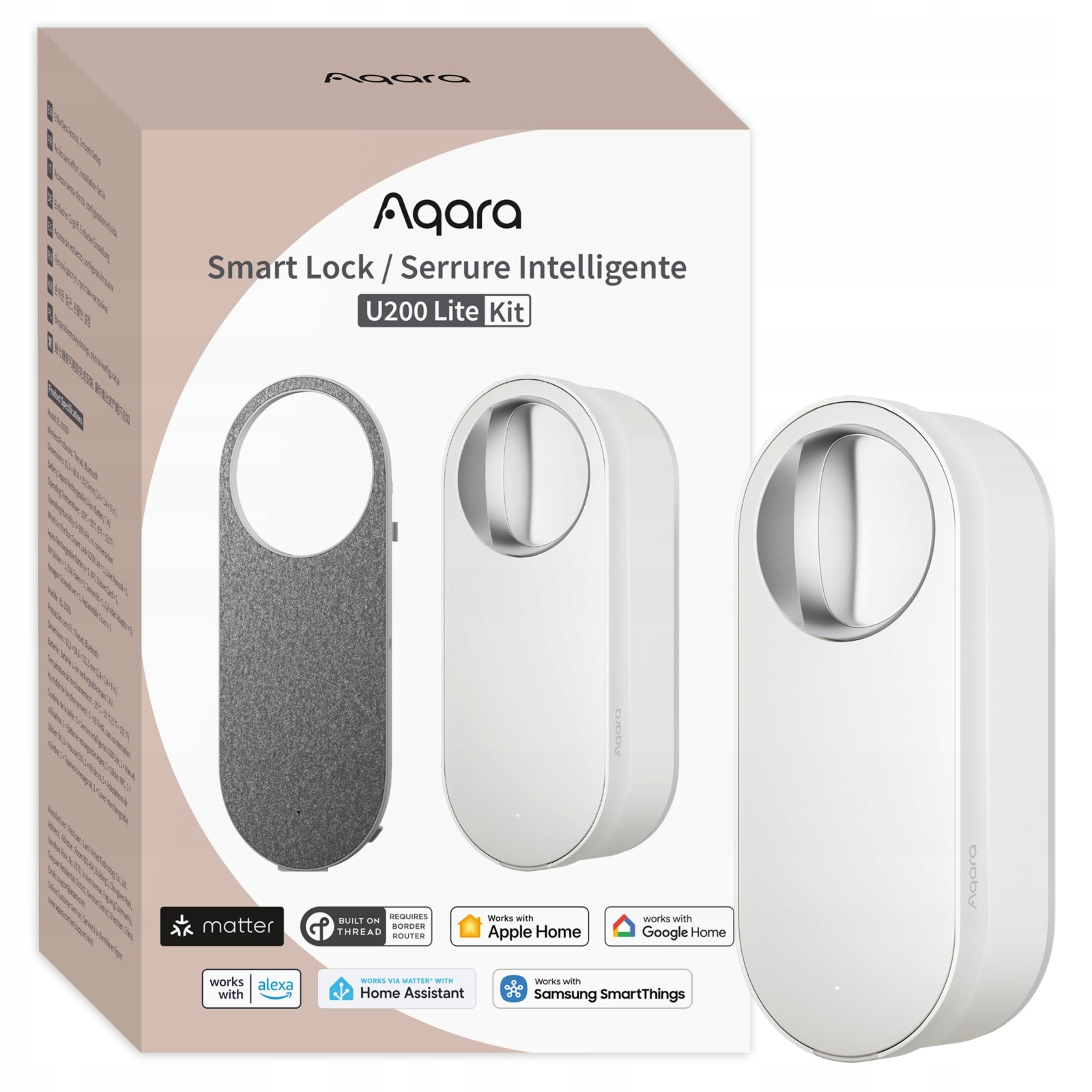 Aqara Smart Lock U200 Lite Bílý Inteligentní zámek dveří EL-D03DW