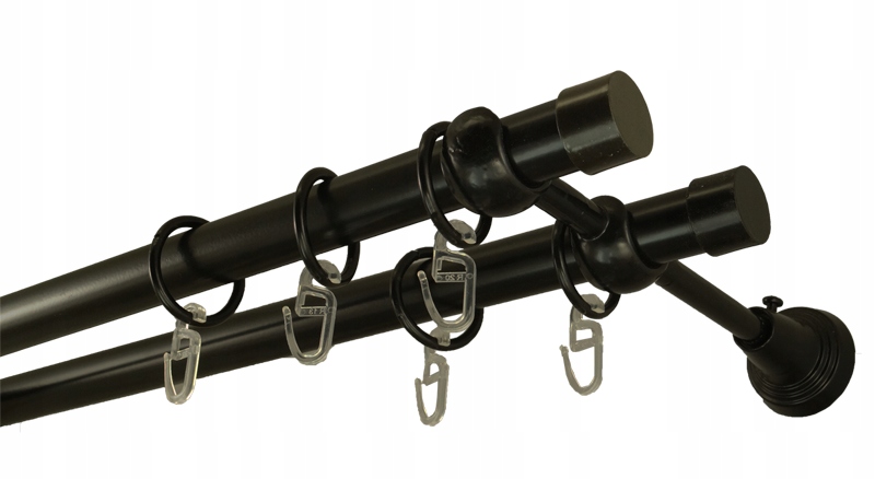 

Karnisz metalowy Basic fi 19 podwójny 110 cm