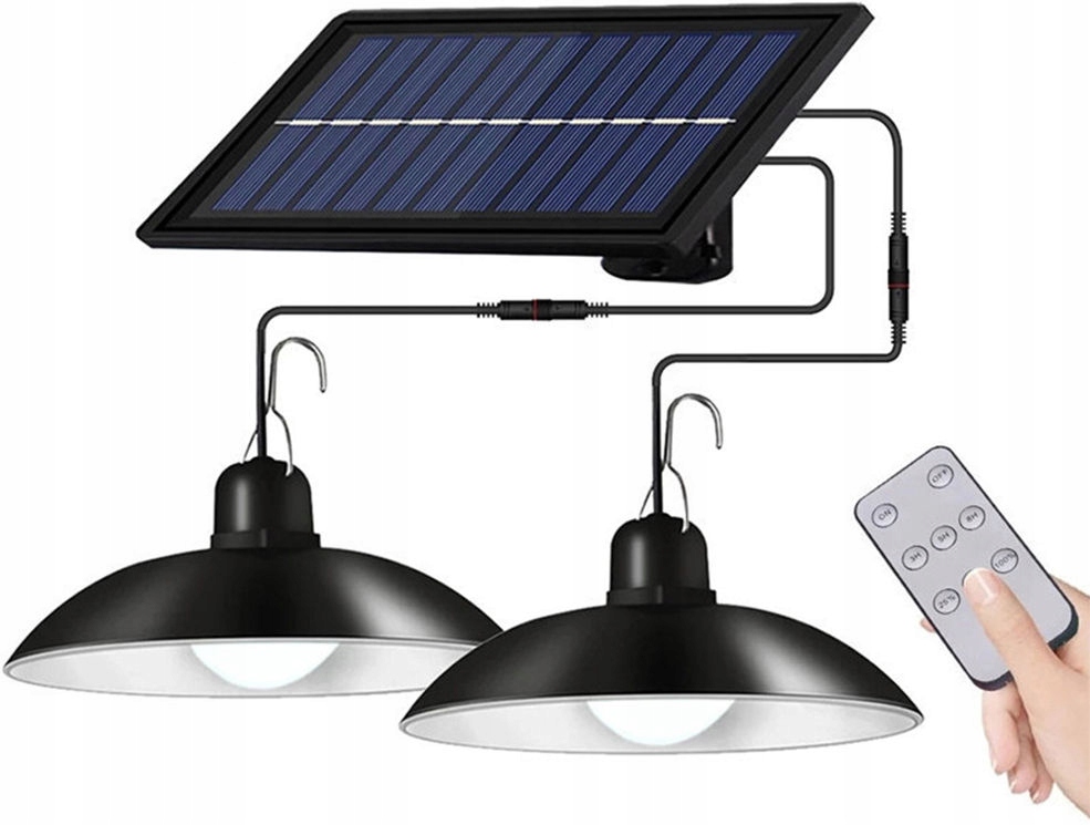 

Zestaw 2x Żyrandol Led Lampa Solarna Kemping Pilot