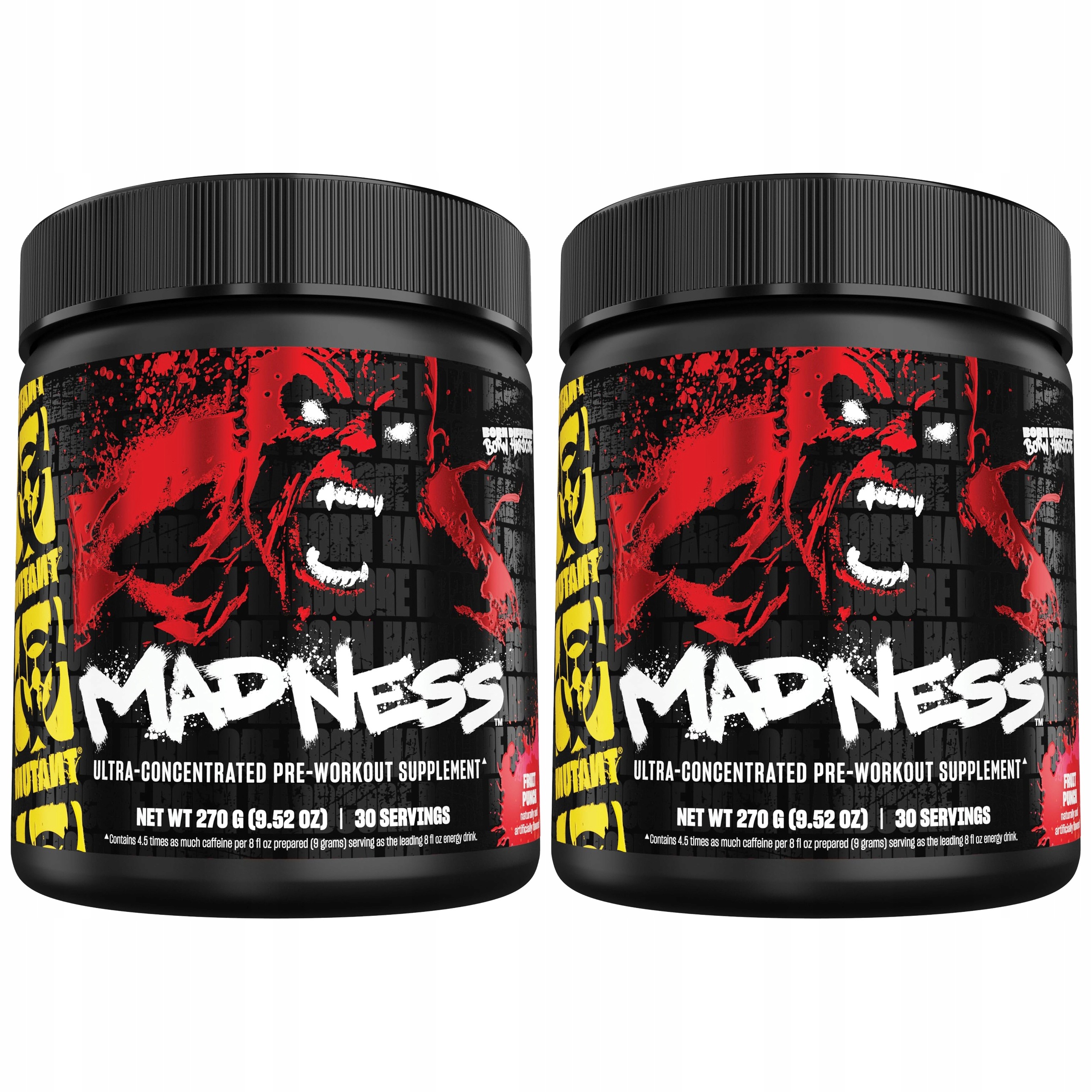 2x Předtréninkovka energie pumpa vytrvalost L-citrulin Mutant Madness