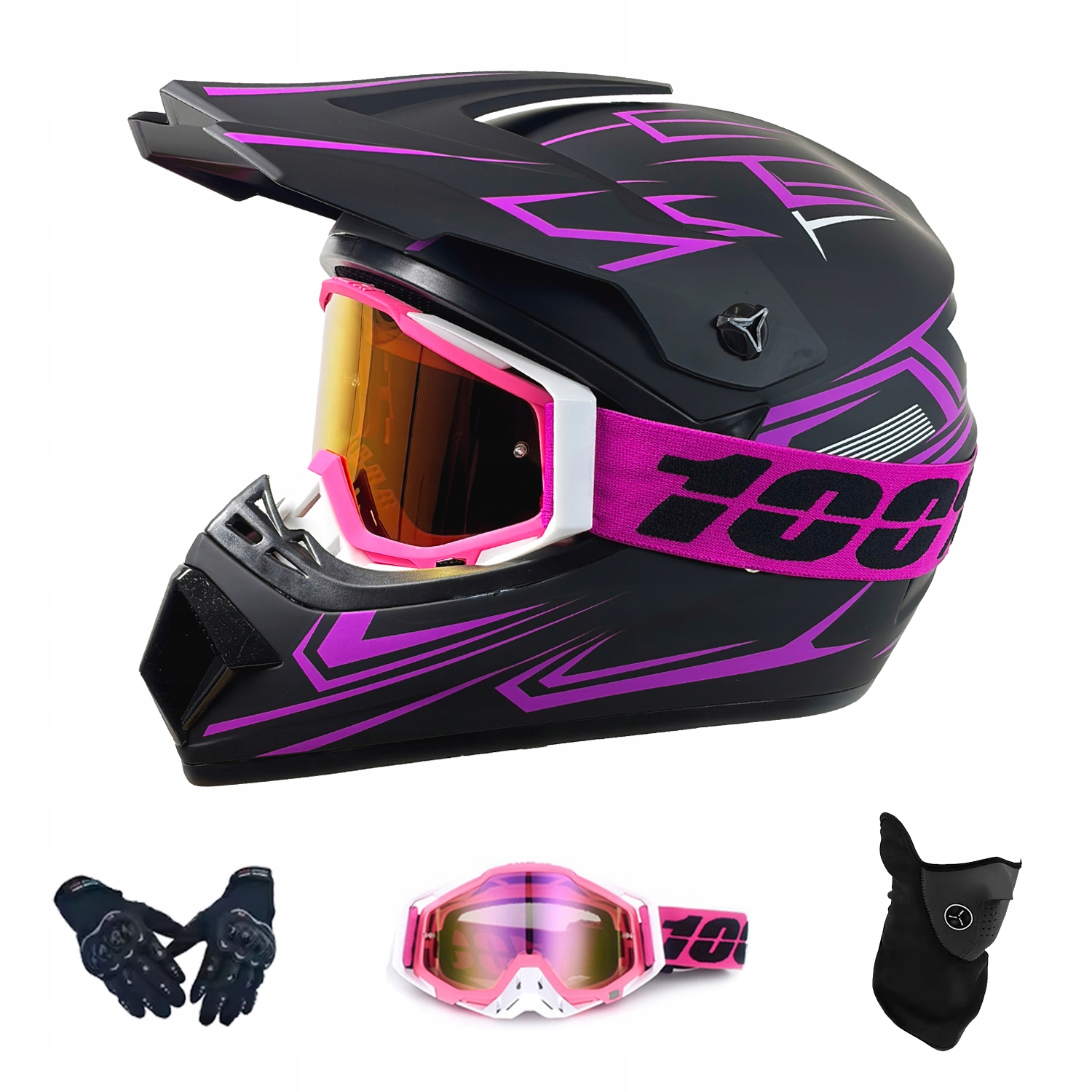 Helma Na Elektrickou Koloběžku Cross Enduro Quad Bmx Helma Brýle Rukavice S