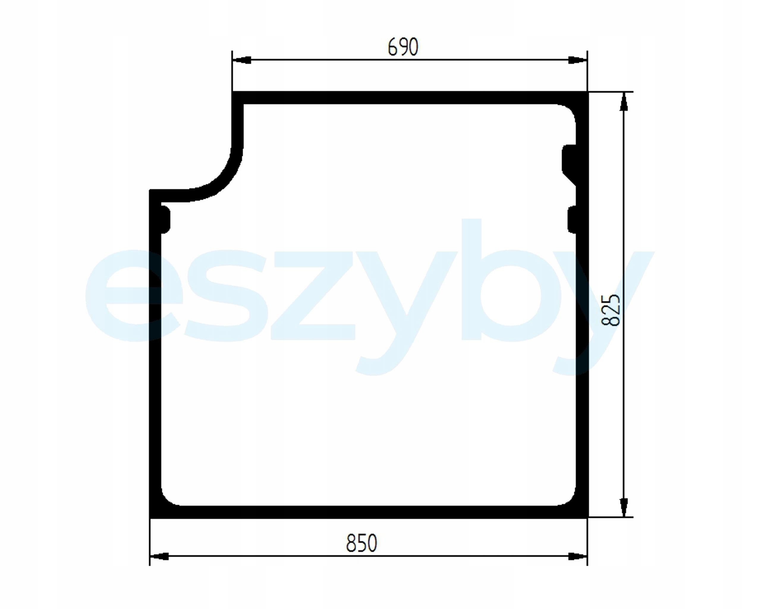 sklo minibagr Volvo EC55C přední horní