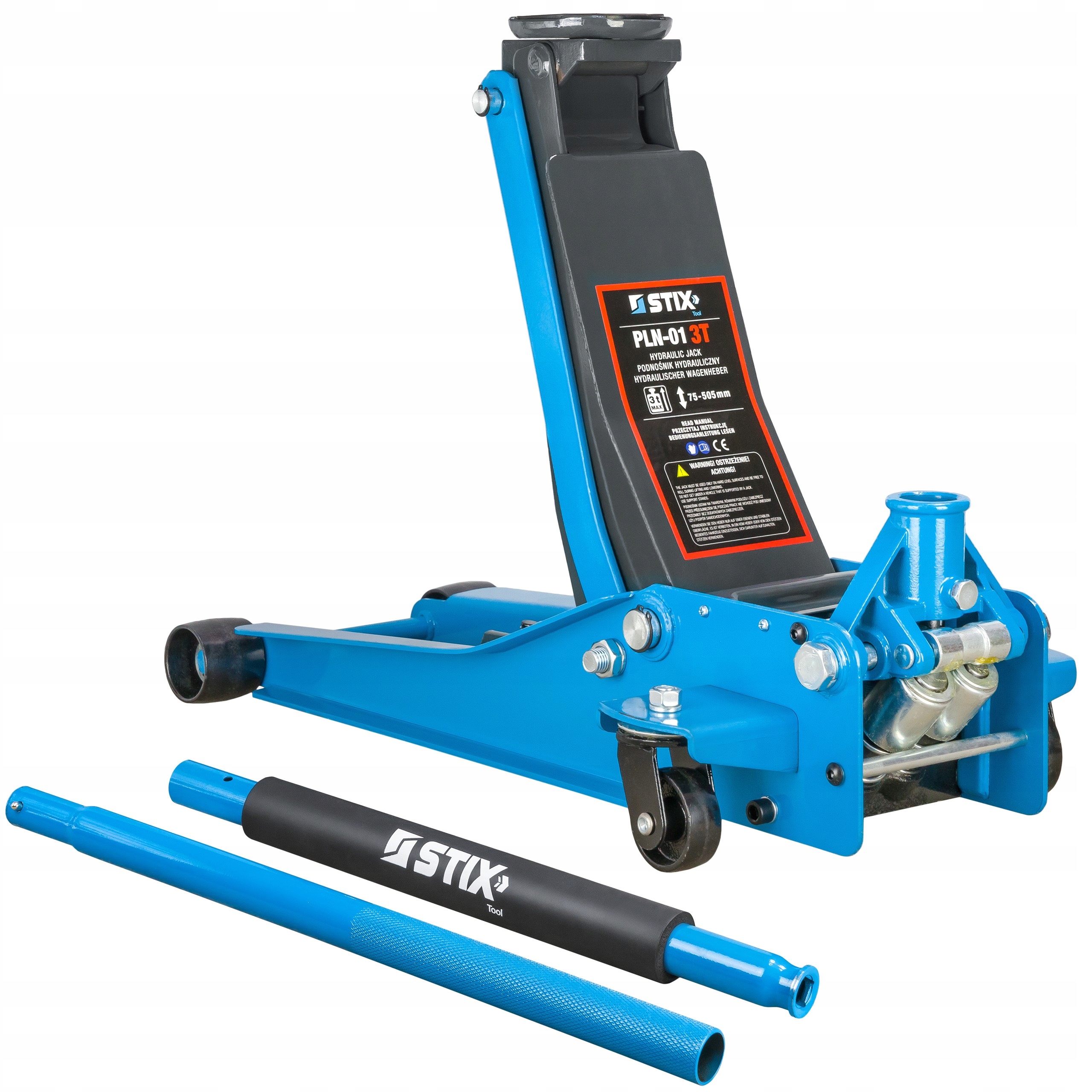 Żaba PLN-01 3T zdvihák na auto, hydraulický zdvihák 75-505 mm Stix