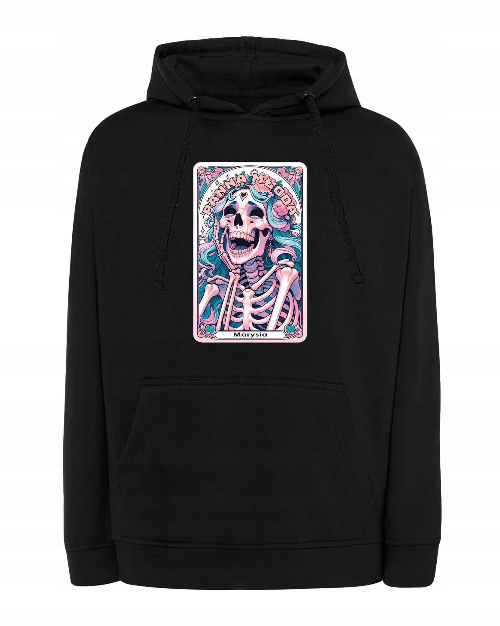 Mikina s kapucí Personalizovaná nevěsta Jméno Černá XL