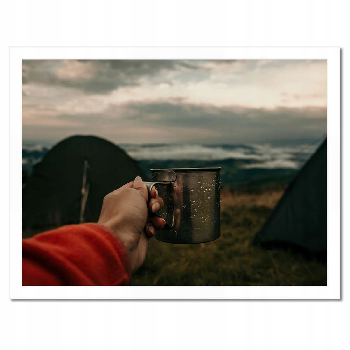 Plakáty v rámu 40x30 Kovový hrnek pro přežití