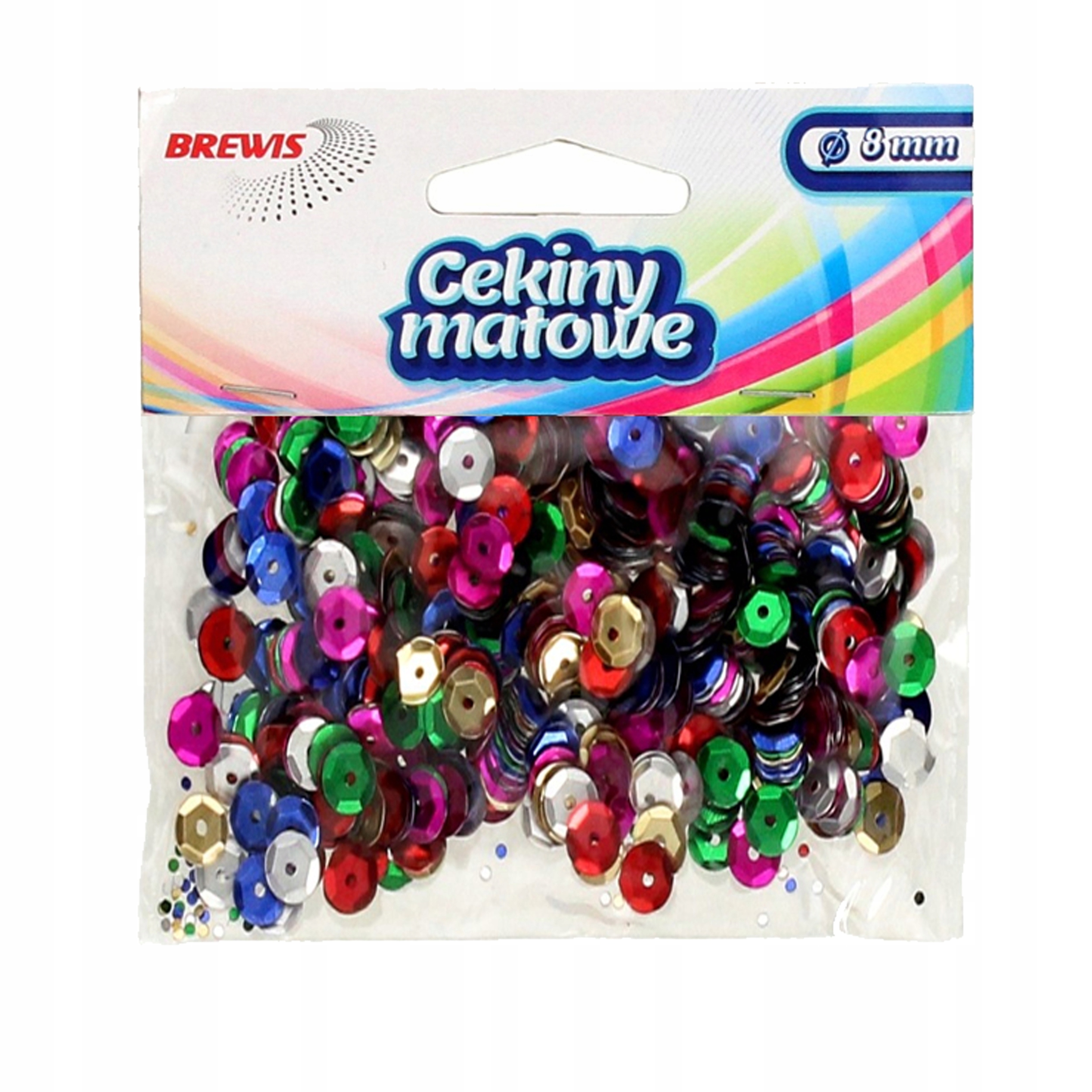 Cekiny Ozdobne Matowe 8mm Brewis M-MIX
