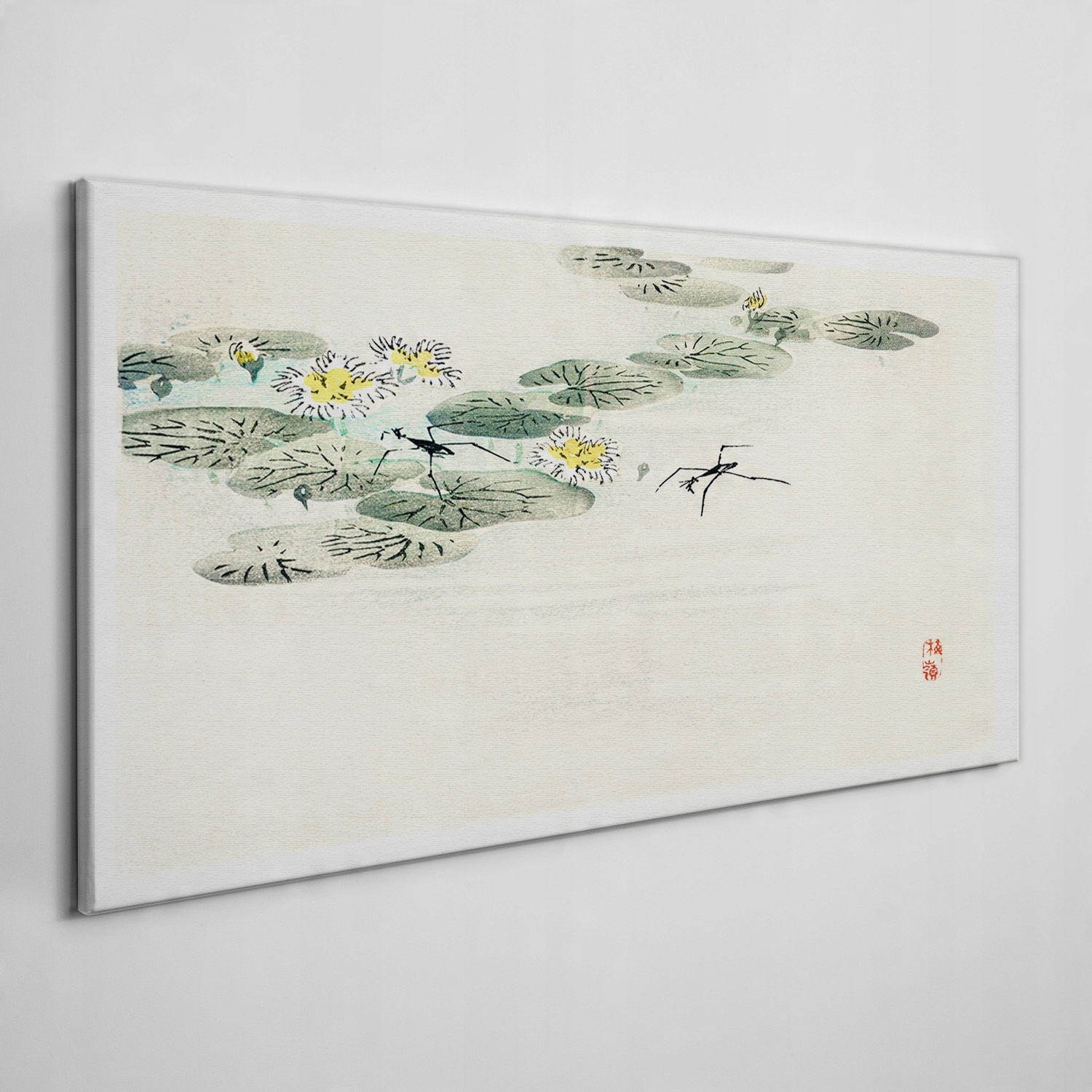 

Płótno obraz na ścianę Woda liście owady 140x70 cm